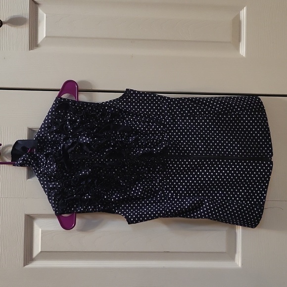 Zip up polka dot navy shirt - Picture 2 of 4